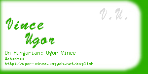 vince ugor business card